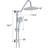 10" Rain Shower Head & Handheld System - Wall Mounted, Metal, Finish, 3 Spray Patterns, Adjustable Height, To Corrosion And Cracking Assembly Mount, Slide Bar, Finish