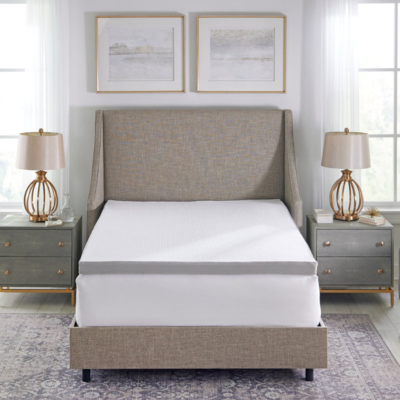 2'' Gel Memory Foam Mattress Topper with Graphene Infused Cover, King