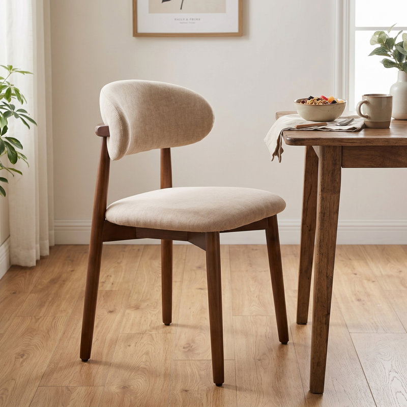 Ensemble de 4 chaises sans accoudoirs, Chameau clair