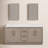 Kamila 72" Carrara White Marble Countertop Bath Vanity in Gray Oak with Mirror-465442308