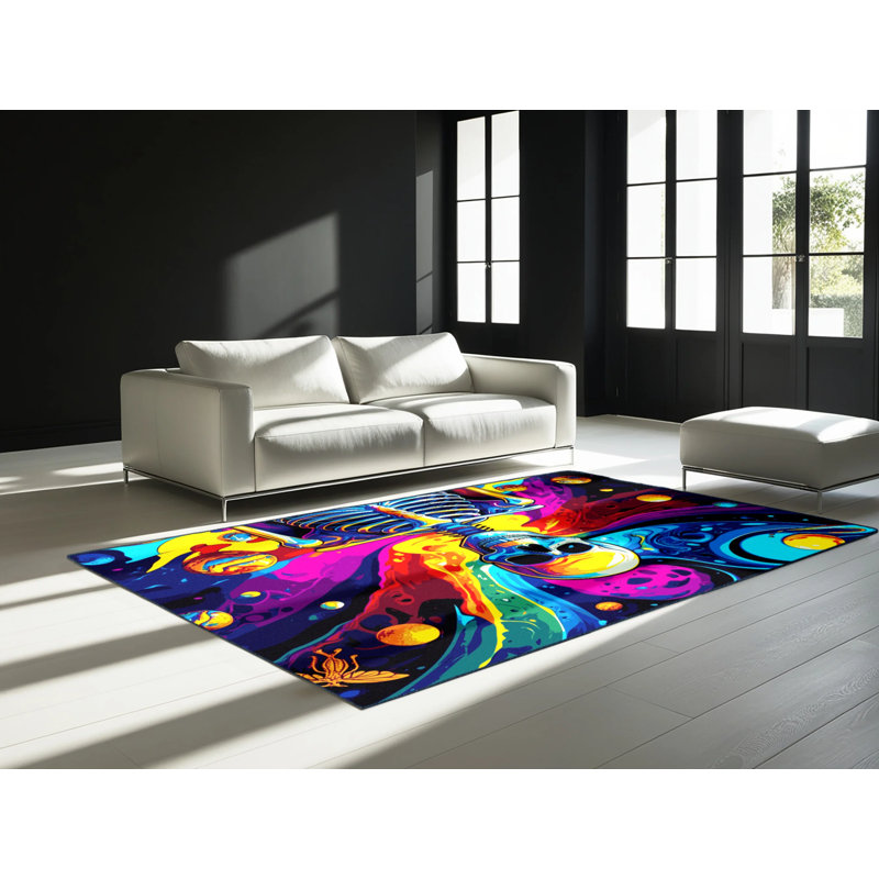 Tapis à tourbillon surréel, Rectangle 6 pi x 9 pi