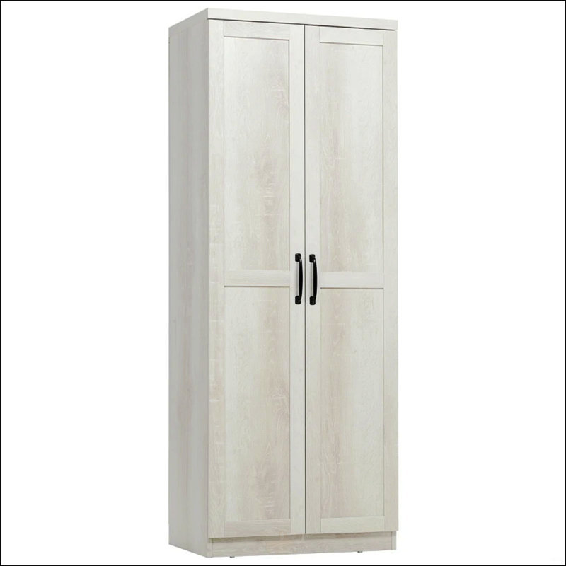 Armoire de rangement robuste à double porte, garde-manger autoportant avec tablettes réglables et conception élégante pour une organisation améliorée