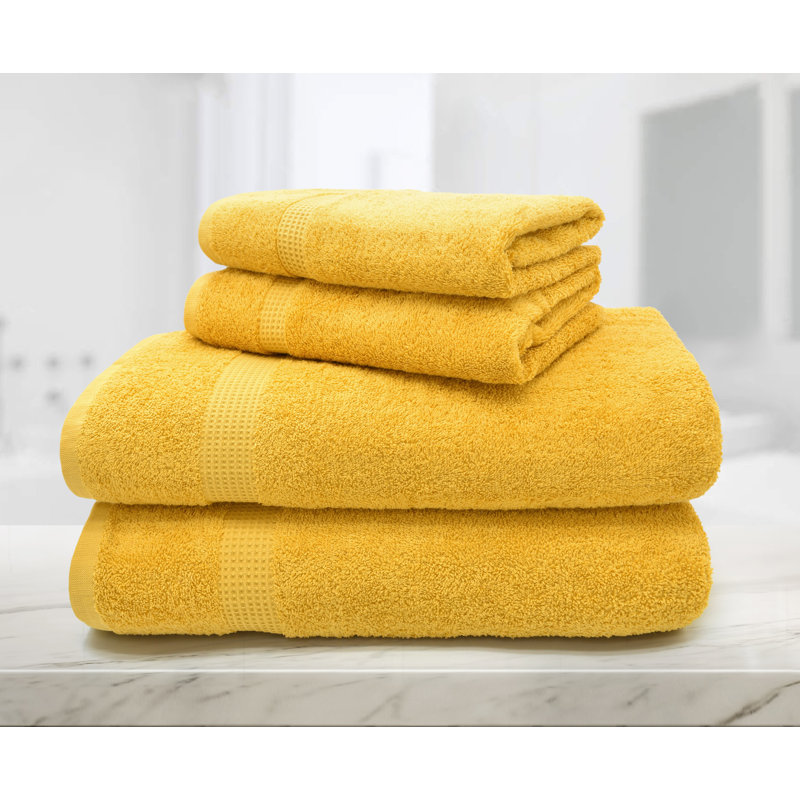 Palyn Bath Sheet Super Absorbent 550 gsm Luxury Egyptian-Quality Cotton 90x150, Yellow