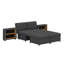 Canapé-lit modulaire avec revêtement en chenille, conception combinée libre, deux supports de rangement-117789375