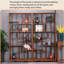 Vitrine en bois massif de style chinois de 90,55 po pour thé et autres articles-900580513