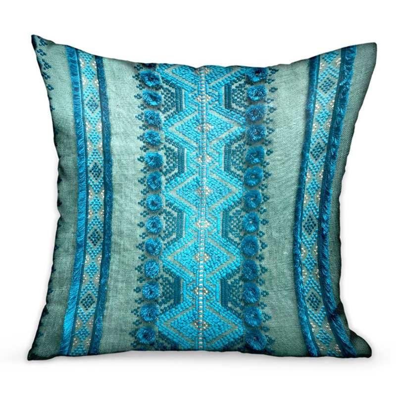 Sequined Outdoor Reversible Throw Pillow, 22" x 22"