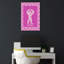 J'aime Bigfoot - Affiche murale abstraite contemporaine rose et fantaisiste-557261126