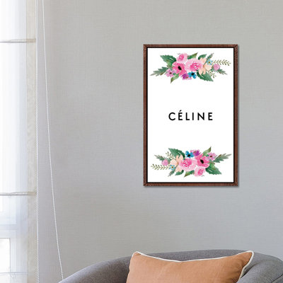 Celine & Flowers 1 Piece Wall Art on Canvas