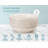 Kook Ceramic Nesting Bowls, Mosaic, Ivory (18/44/100/156 oz)