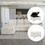 Canapé-lit modulaire convertible modulaire avec repose-pieds avec rangement, canapé en chenille en L et en U avec ports USB (l 109 po)-822431335