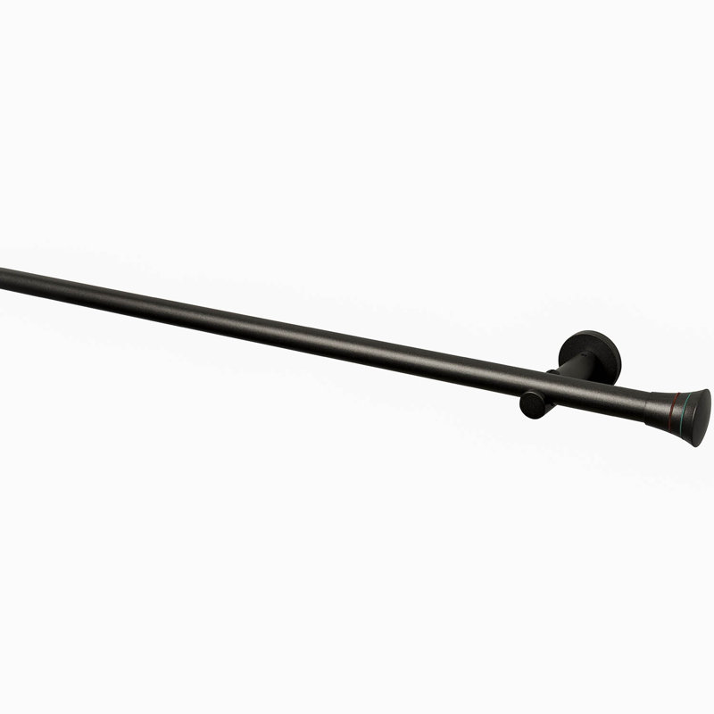 Tringle à rideaux simple Angy, H 1,10 po x l 63,00 po x P 2,00 po