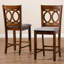 Upholstered Counter Stool with Solid Wood Frame