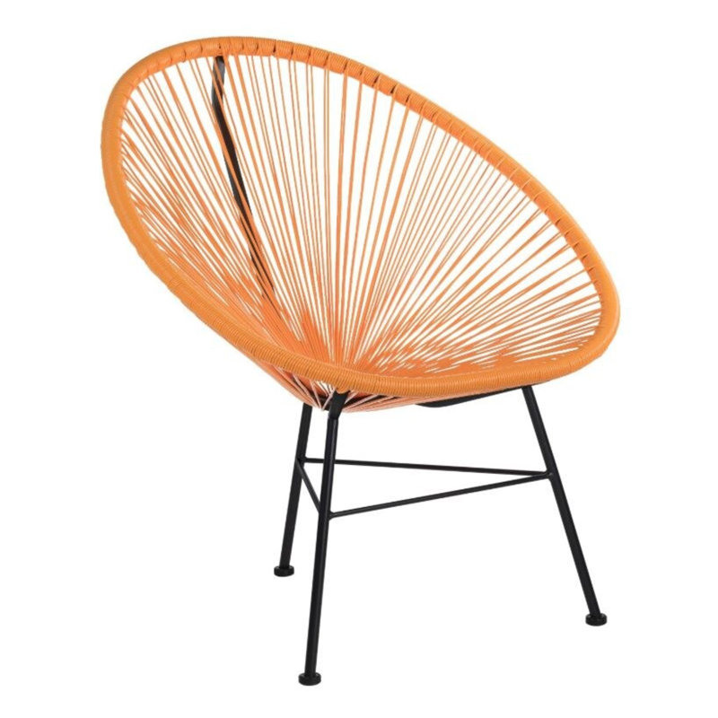 Chaise d'appoint de patio Jahray, Orange