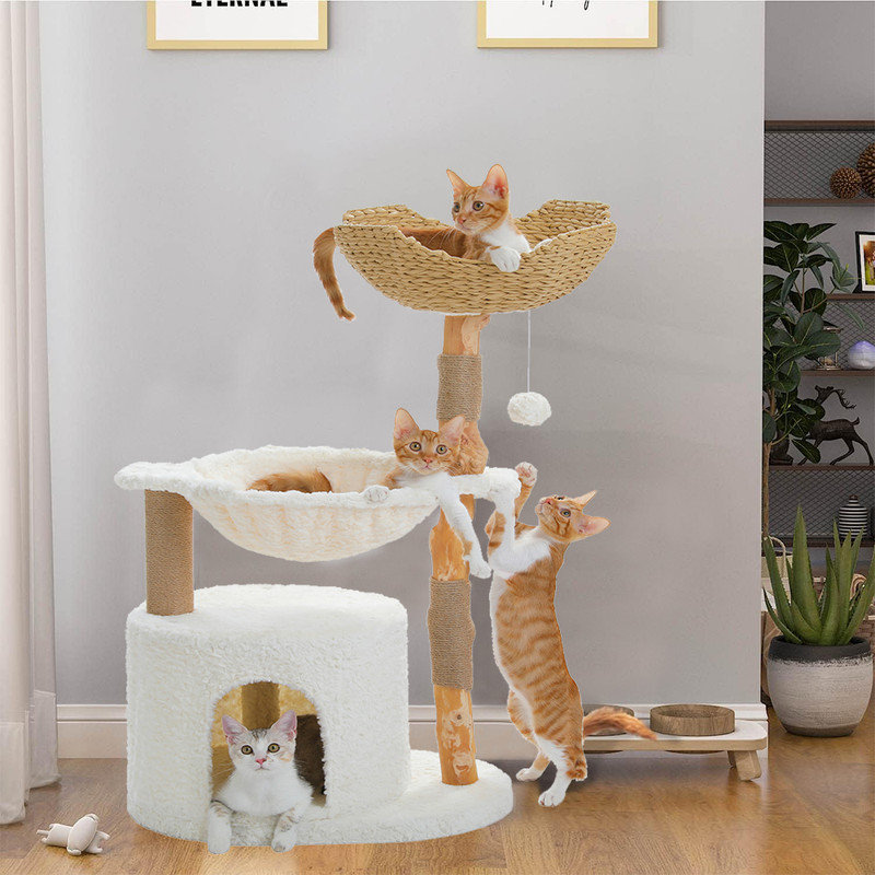 Château-chat Elick, H 38,2 po x l 21,6 po x P 15,7 po