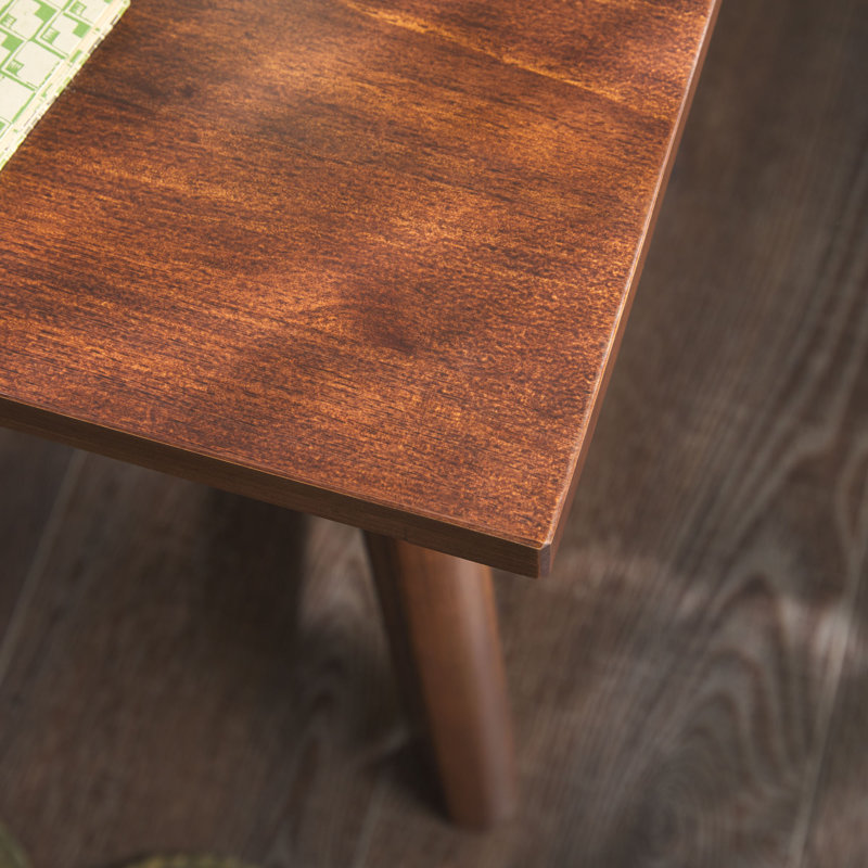  Table d'appoint carrée en bois massif rustique Modern Farmhouse , Brun moyen