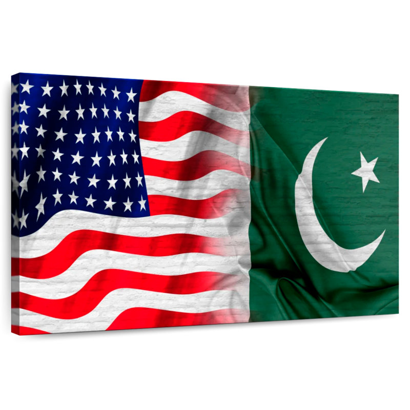 Borges USA And Pakistan Flags, 8" H x 12" W