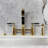 Kingston Brass Kaiser Two-Handle 4-Hole Deck Mount Bridge Kitchen Faucet with Brass Side Sprayer-101180654