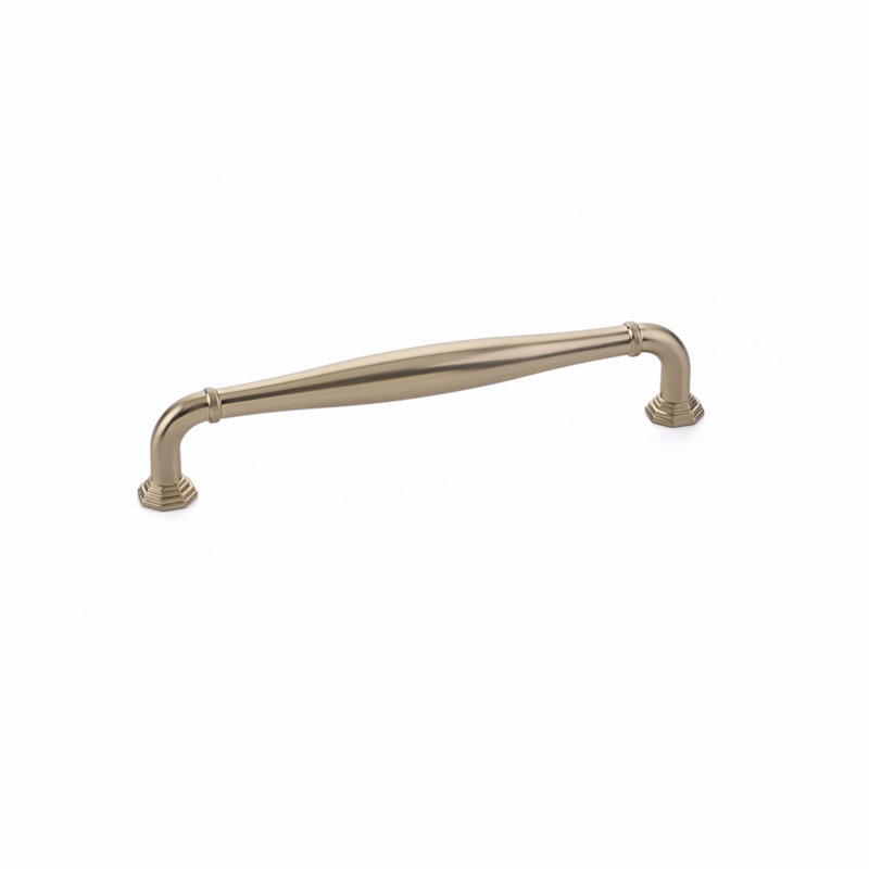 Emtek Blythe Cabinet Pull 6" cc, Satin Brass, 8"