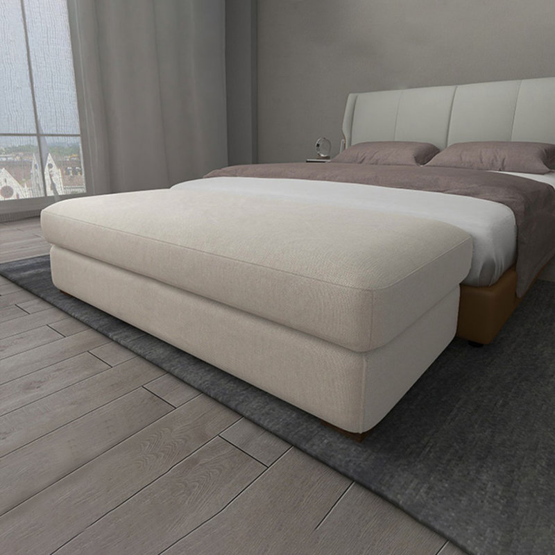 Banc rembourré beige, Beige