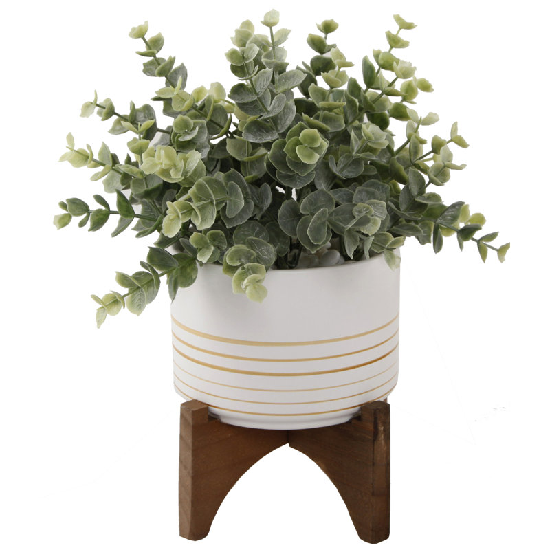 Plante artificielle en pot 6 po, Blanc