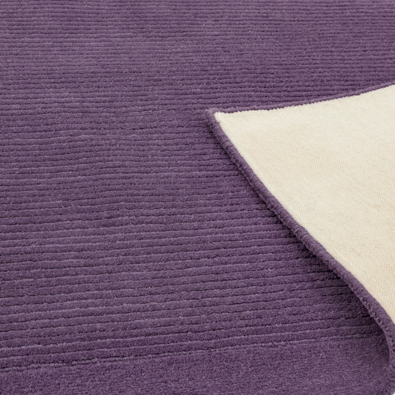 Purple Simple And Stylish Wool Handmade Modern Plain Rug For Living Room And Bedroom, Rectangle 120 x 170cm