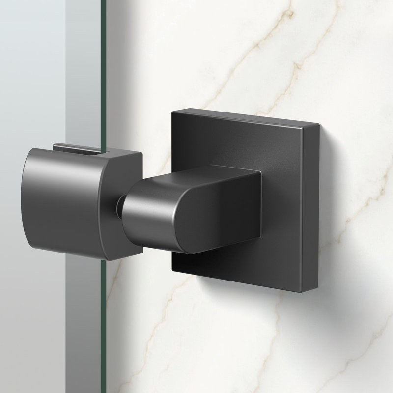 Elevate Frameless Oval Wall Mirror | Bathroom Vanity Pivoting and Beveled Mirror, 32" H x 28.5" W, Matte Black