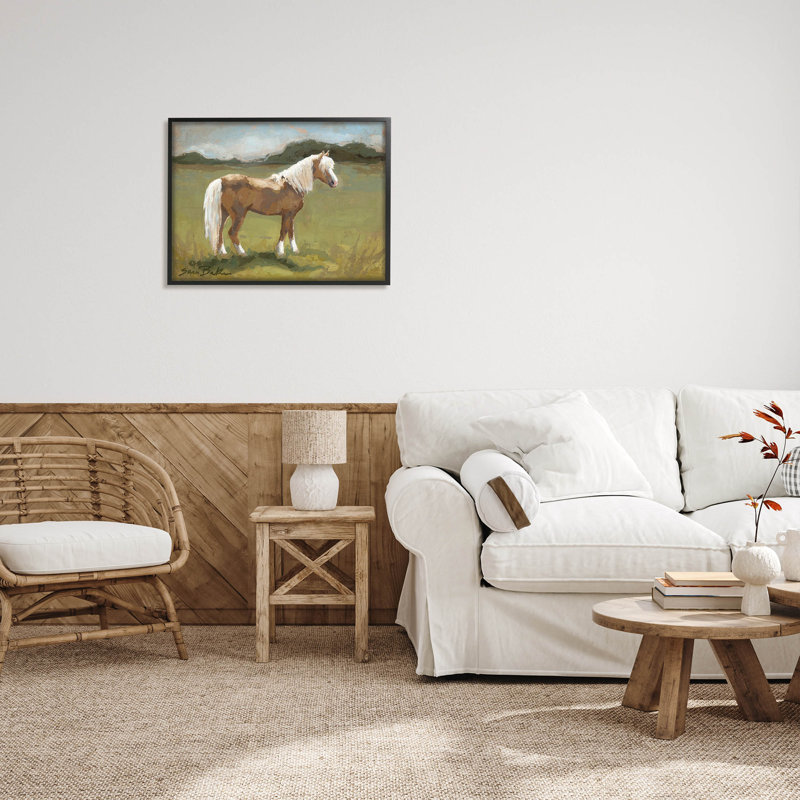 Art champêtre, art champêtre, H 24 po x l 30 po x P 1,5 po, Giclée encadrée noir minuit