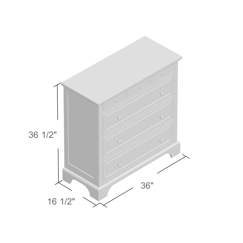 Mosqueda 36'' W 4 - Drawer Dresser, Ebony