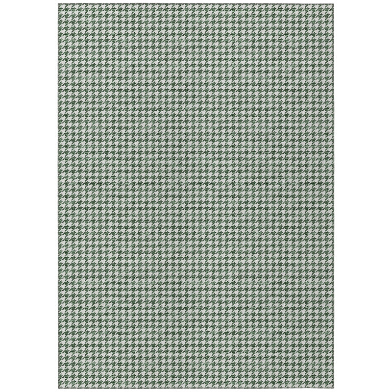 Loreen Washable Houndstooth Indoor / Outdoor Rug, Rectangle 8' x 10'