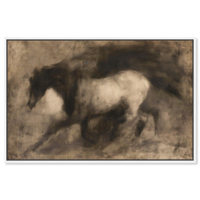 «Dark Horse», toile par Farm Art