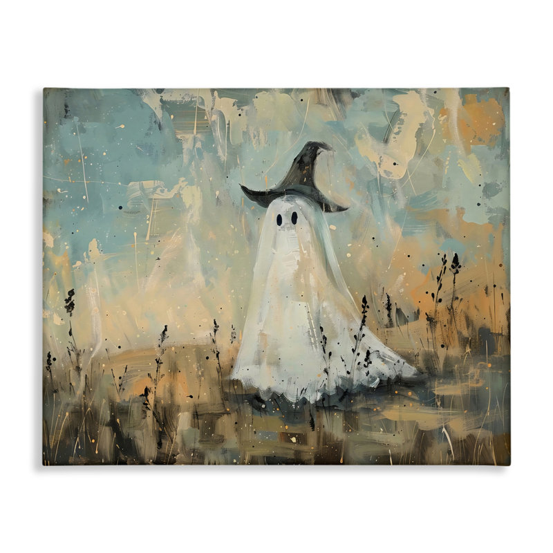 Halloween, chapeau de sorcière, toile Ghostie, design par Creative Studio, H 30 po x l 40 po