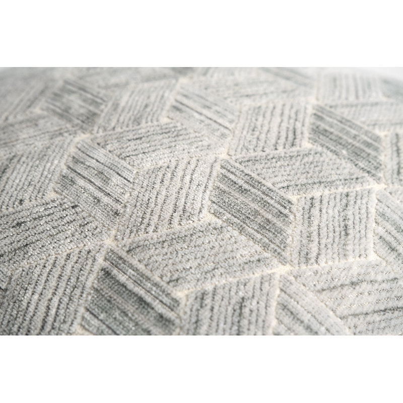 Entwined Square Woven Jacquard Pillow, 30"H x 30"W, Shale