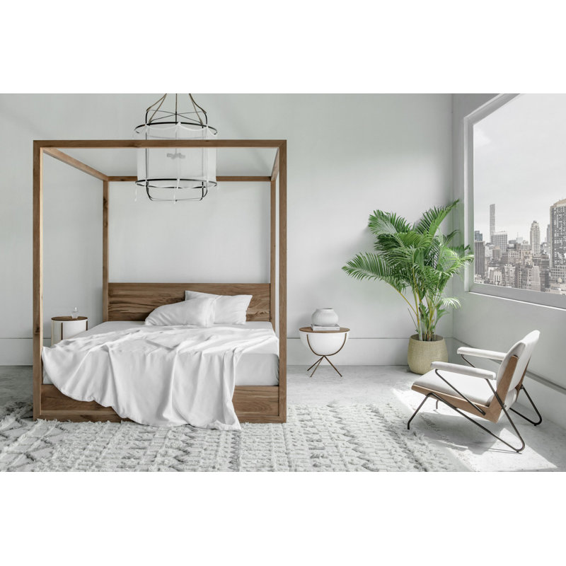 Thomas Bina Upholstered Canopy Bed, Queen