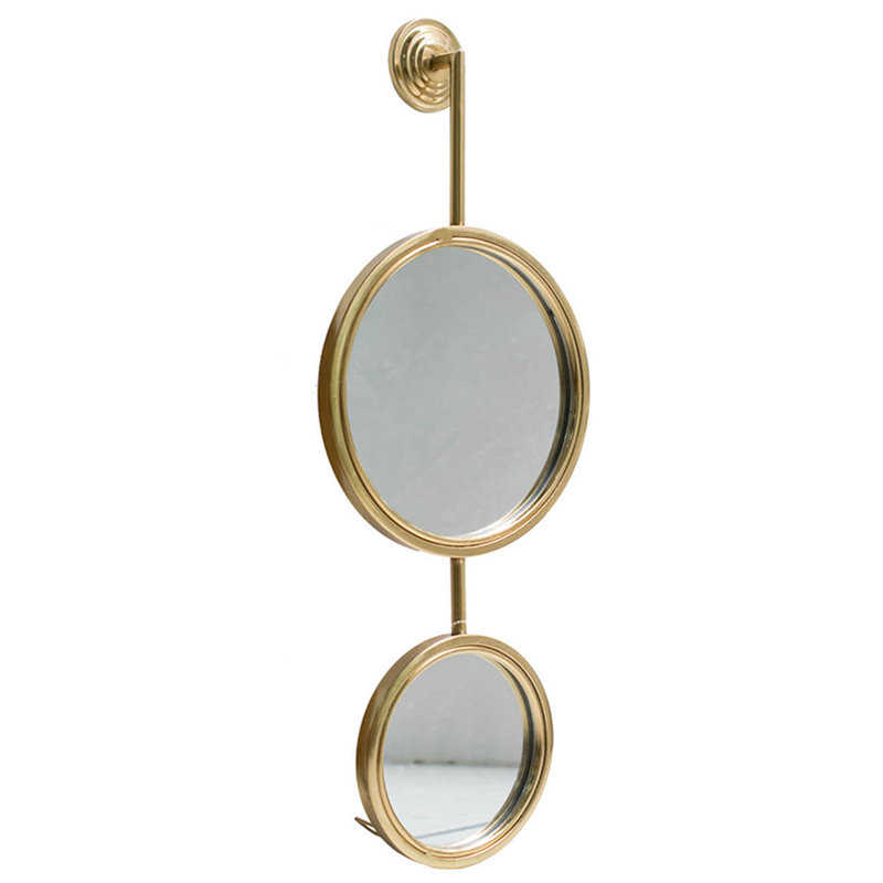 Iron Frame Vertical Round Mirror