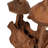 Sculpture Wood Mushroom-Inspired Design 13" Brown for Home Office Bedroom Living Room Decor.