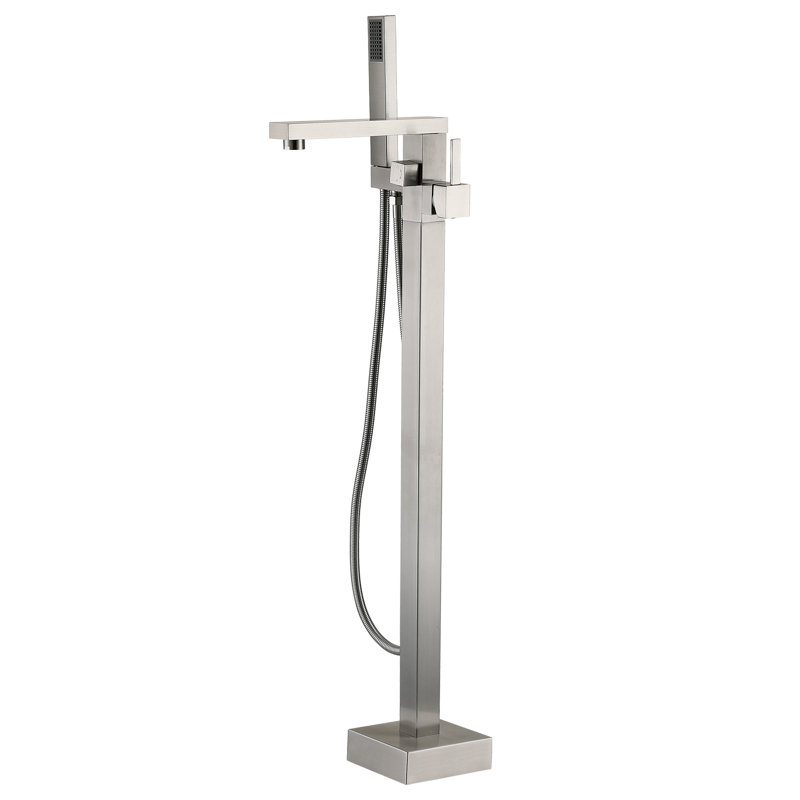 Bathroom Freestanding Tub Filler, Brushed Nickel