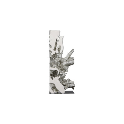 Freeform Resin Sculpture Silver Leaf