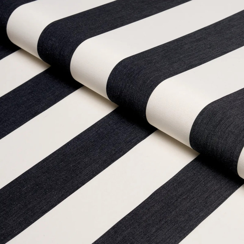 Andy Stripe Fabric, Black