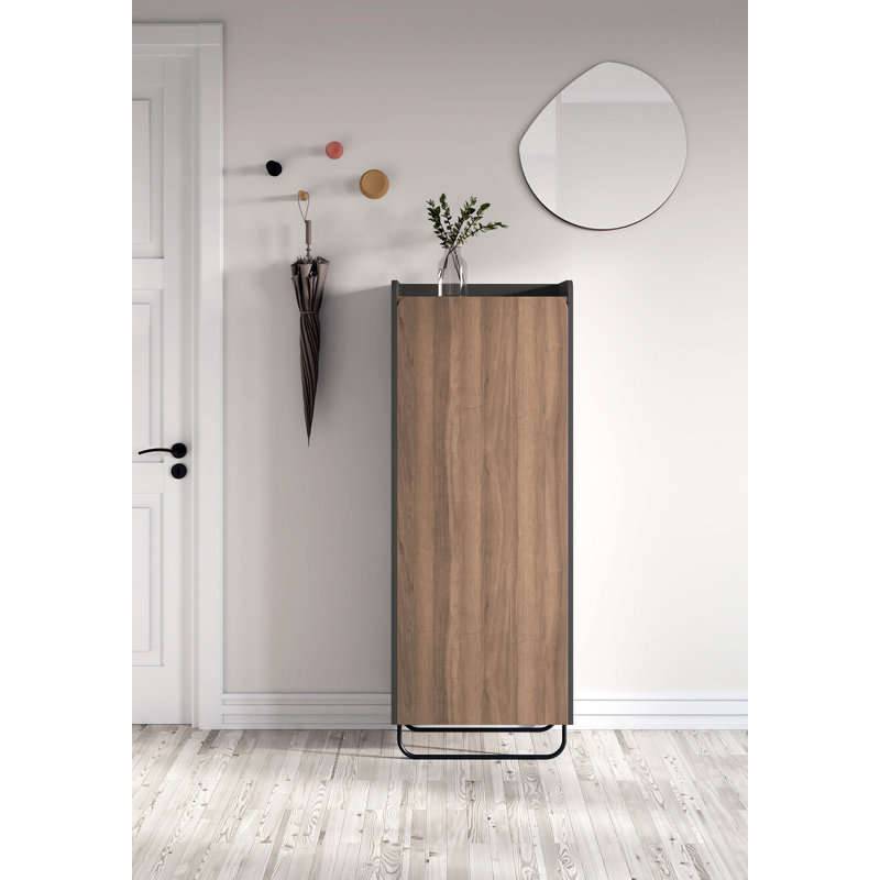 Round Framed Wall Mounted Accent Mirror, Light Walnut, 127 cm H x 127 cm W