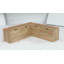 Banc de rangement en forme de L, banc de coin avec 2 placards de rangement dissimulés
