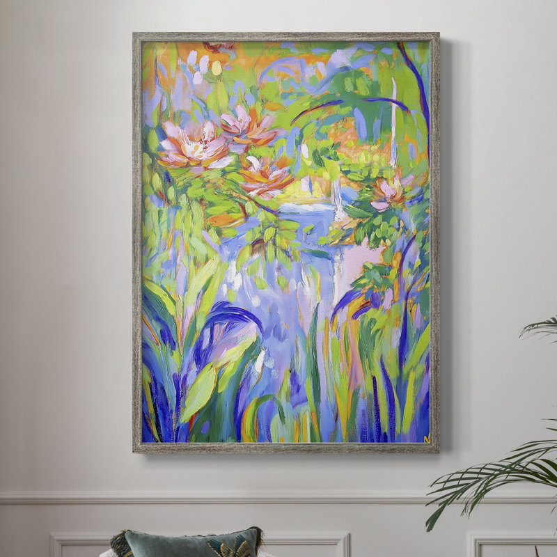 Reproduction encadrée FLORAL Series DCXIX - bois massif, H 30 po x l 24 po
