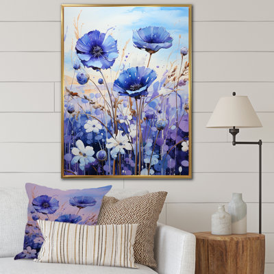 Bleu et mauve, champ de Fauvist III sur toile