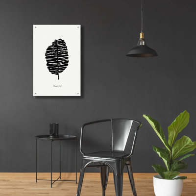 «Ebony Palm I» par Cindy Jacobs, art mural en verre acrylique
