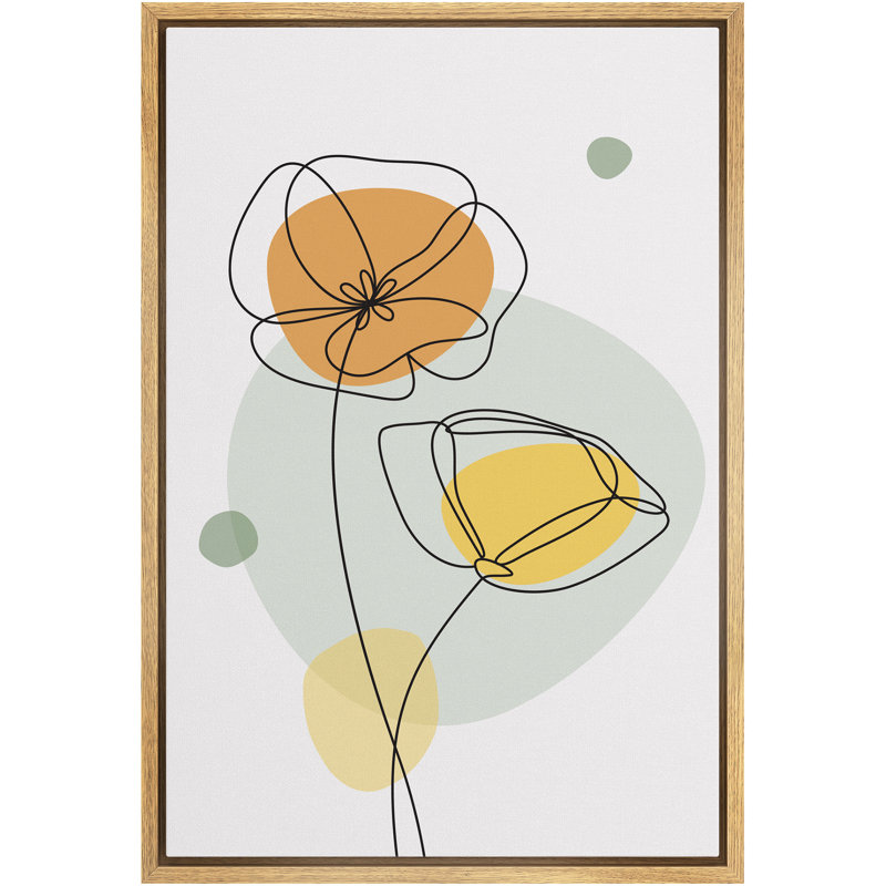 Cadre flottant, impression sur toile, Cadre brun, H 24 po x l 16 po x P 1,5 po