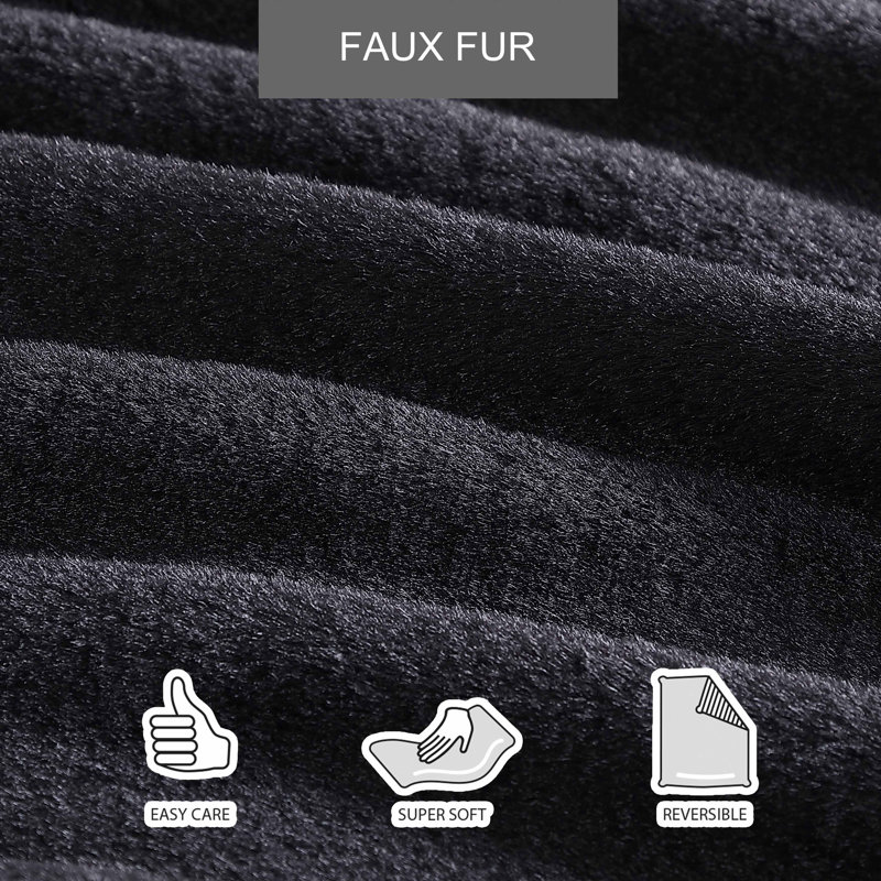City Scene Faux Fur Throw Blanket- Oversized 50x60