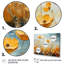 «Maret», jaune, bleu, boutons d'or, pastel, lueur, patchwork I - impression-994570721-994802151