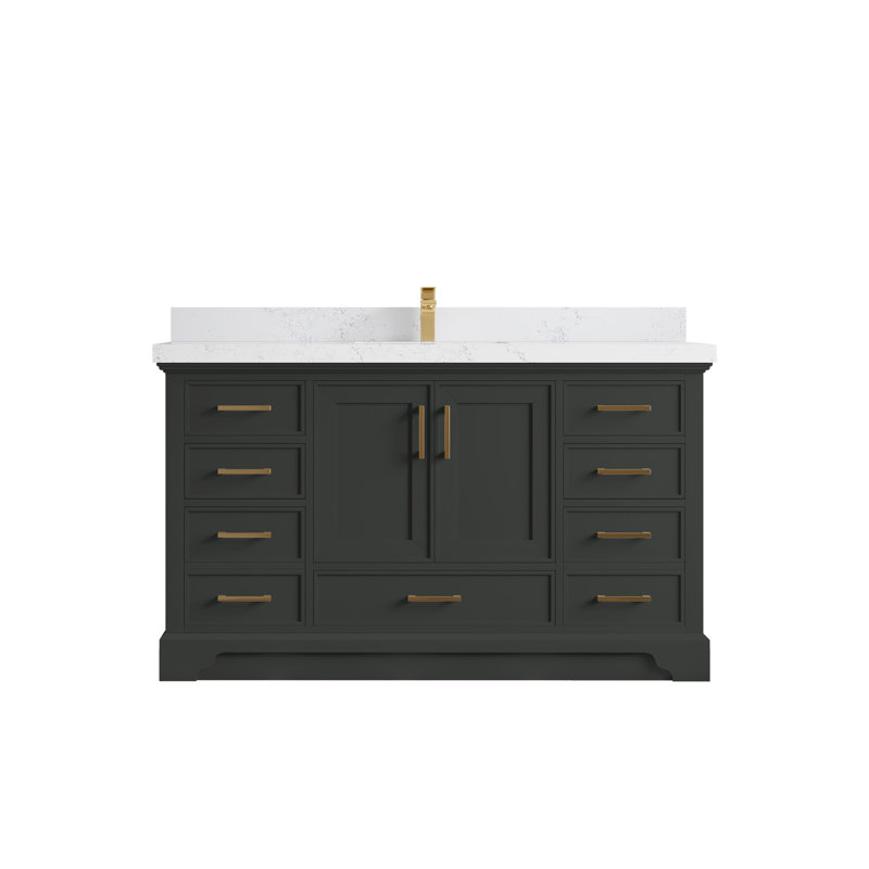 Meuble-lavabo simple avec plateau Charlotte 60
