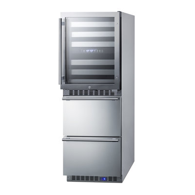 Summit Appliance Triple Zone 23.63'' 46 Bottle Wine & Beverage Refrigerator