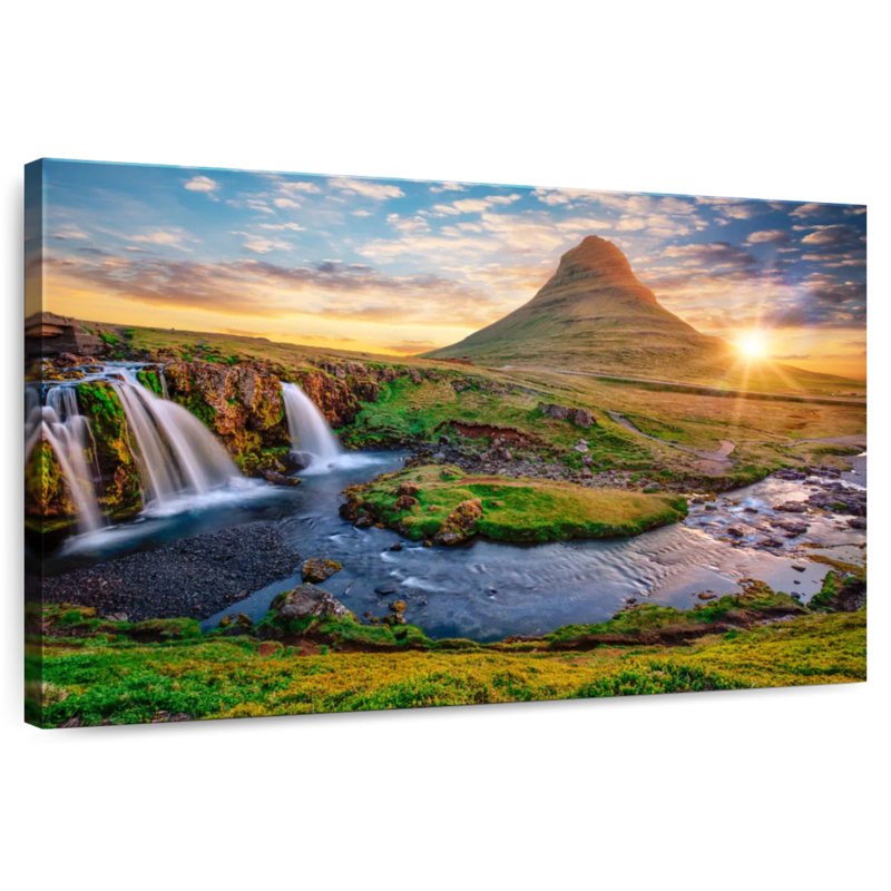 Alvord Kirkjufell au lever du soleil, H 16 po x l 24 po