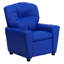 Contemporary Kids Recliner with Cup Holder-1383255936